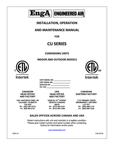 CU Series Manual