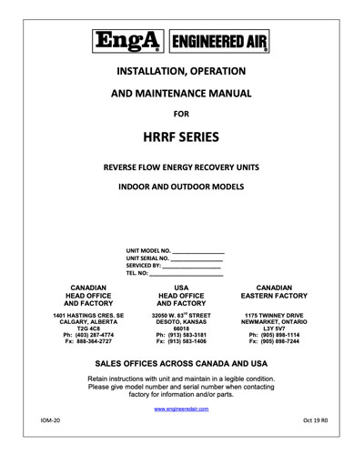 HRRF Series Manual