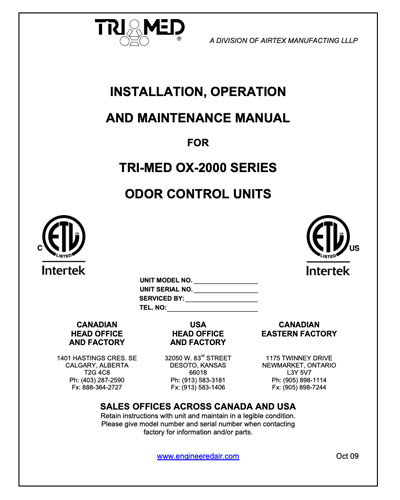 OX2000 Series Manual