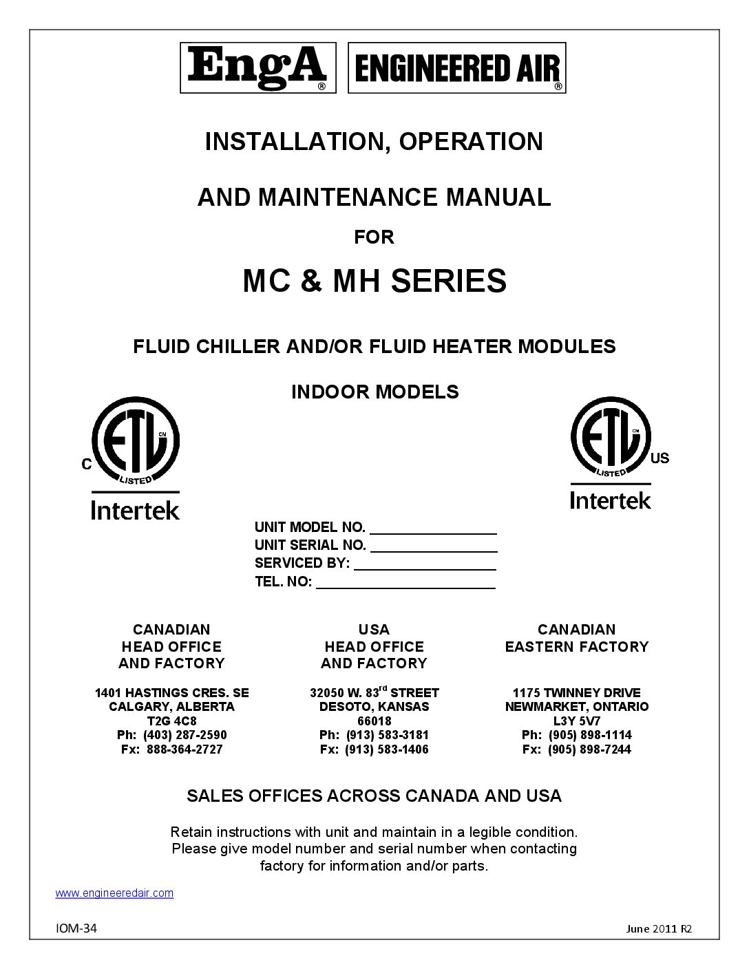 MC MH Series Manual