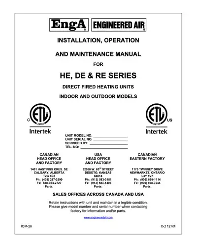 HE DE RE Series Manual