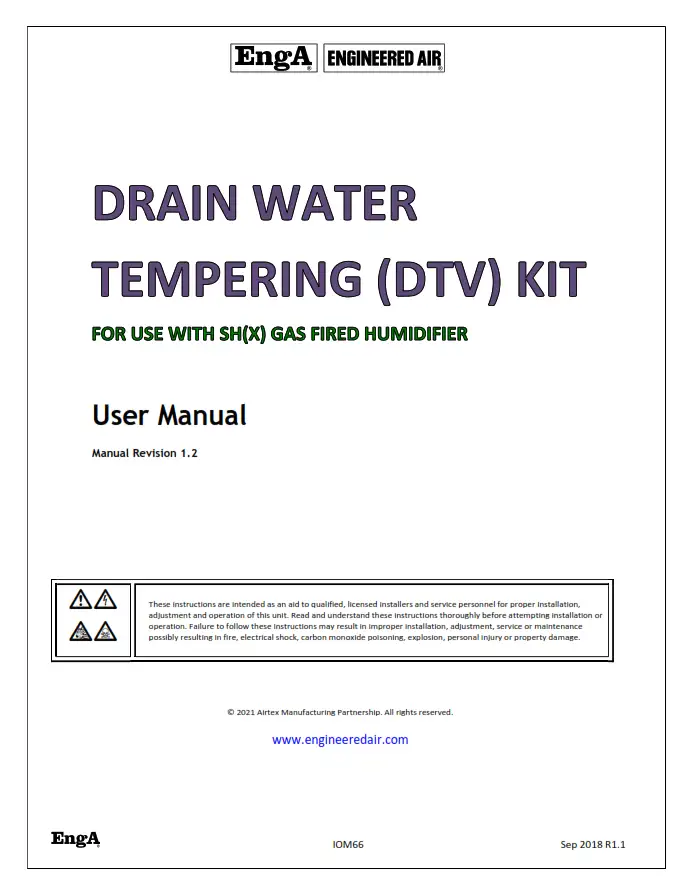 Drain Water Tempering (DTV) Kit