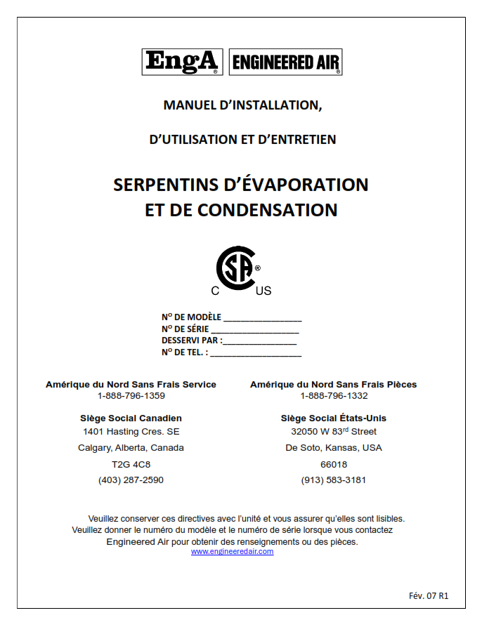 Serpentin D’evaporation