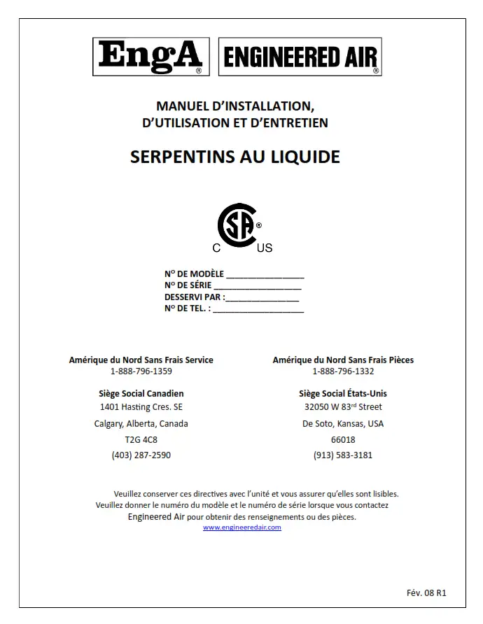 Serpentins au Liquide