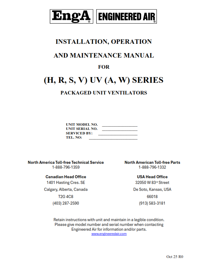 Packaged Unit Ventilator