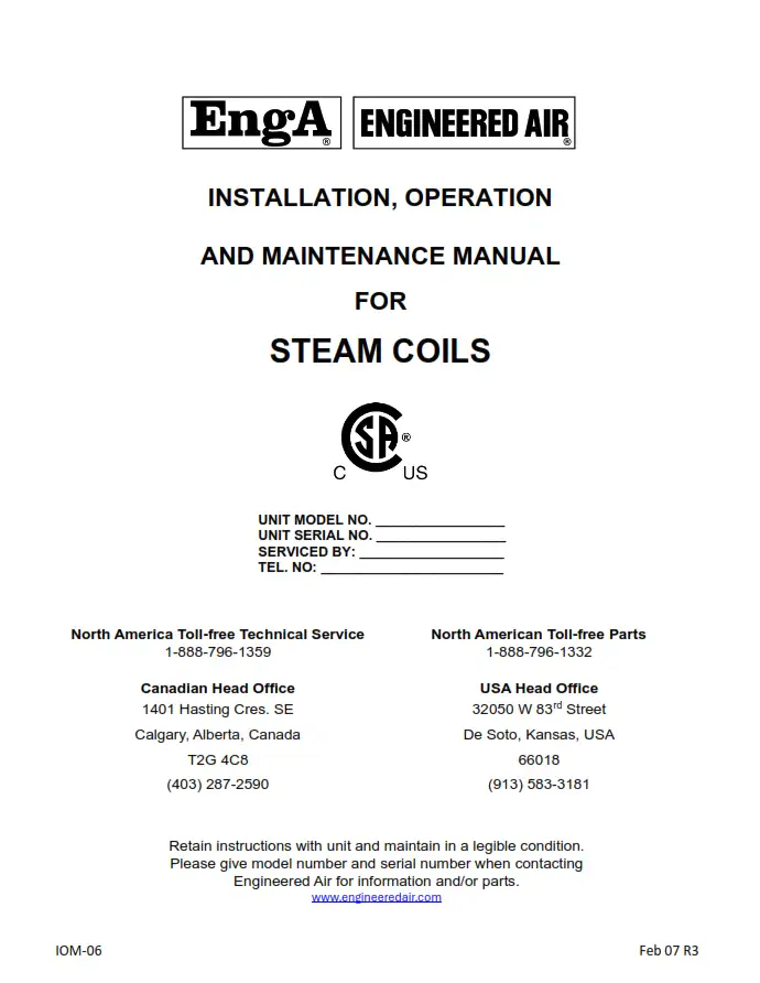Steam Coils Manual