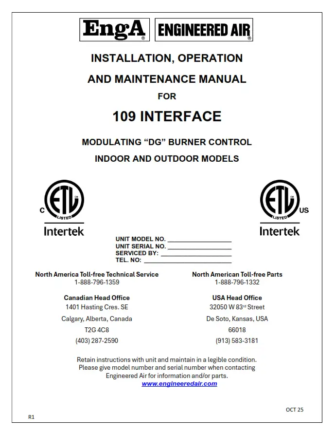 109 Interface Controller Manual